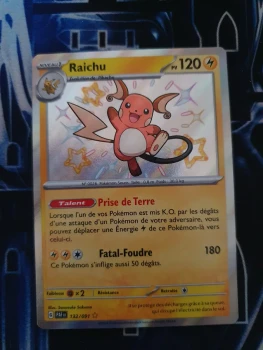 Pokemon Raichu Shiny Destinées de Paldéa 132/91