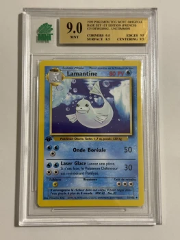 Carte Pokemon Lamantine 25/102 Set de base Edition 1 MNT 9