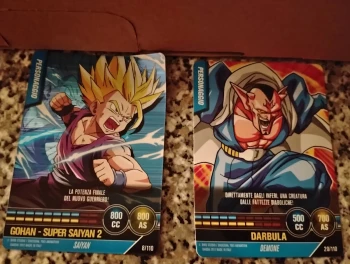 6 cartes Dragon Ball en italien