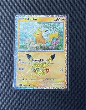 Carte Pokémon - Pikachu 46/128 - Holo - 30ème Anniversaire