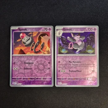 Carte Pokemon : Famille Spoink - Flammes Obsidiennes