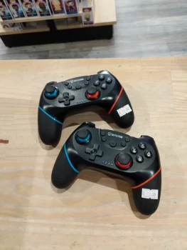 Lot 2 manettes Bluetooth Battletron – Switch – Bleu + Rouge