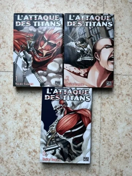 Vends lot de manga "L’attaque des Titans" tome 1,2 et 3