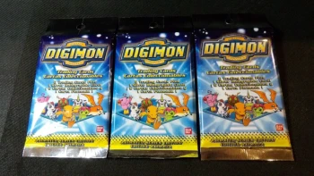 3x Boosters Digimon, Collection Digimon Animated serie 1, Bandai 1999