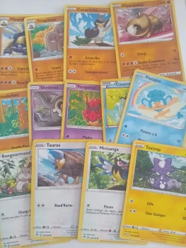 Lots de cartes pokémon.