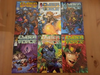 Lot de 6 comics - Cyber Force - TBE