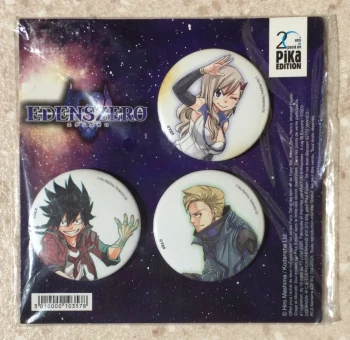 Goodies Set de 3 Badges Manga Edenszero Pika