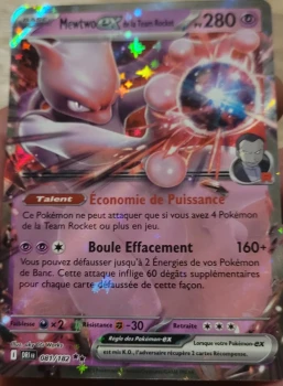 Mewtwo ex Team Rocket 081/182 – Carte Pokémon EX – État Mint