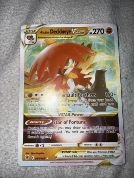 Hisuian Decidueye VSTAR 084/189 SWSH Astral Radiance Ultra Rare Holo Pokémon NM