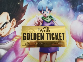Golden Ticket Willy Wonka Charlie et la Chocolaterie and the Chocolate Factory
