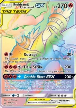 Je vends un Reshiram&Charizard Gx 217/214
