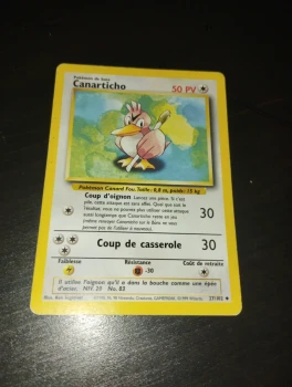 Carte pokémon canarticho 27/102 édition 1995