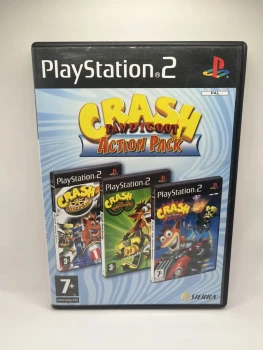 Crash Bandicoot Action Pack PS2 Sony PlayStation Nitro Tag Team - PAL NL Cib VGC